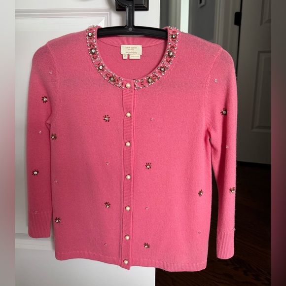 Kate Spade Pink Wool/Cashmere Cardigan - Picture 1 of 4